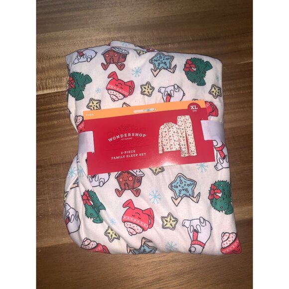 Wondershop Junior Christmas Holiday Kids Pajama Set Flame Resistant Size XL - Picture 8 of 9